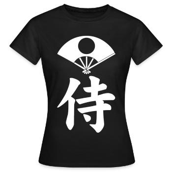 Samurai-Emblem des Satake-Clans (weiß) - Frauen T-Shirt - Schwarz - Vorne - AI Model Female 172 dark (172cm)