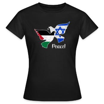 Frieden für Israel und Palästina - Frauen T-Shirt - Schwarz - Vorne - AI Model Female 172 dark (172cm)