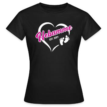 Hebamme 2024 Beruf Hebammenstudium Geburtshilfe - Frauen T-Shirt - Schwarz - Vorne - AI Model Female 172 dark (172cm)