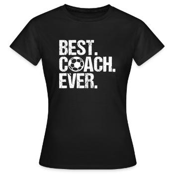 Meilleur entraîneur Entraîneur de football - T-shirt Femme - noir - Devant - AI Model Female 172 dark (172cm)