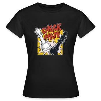 CHECKMATE (Schachmatt) - Frauen T-Shirt - Schwarz - Vorne - AI Model Female 172 dark (172cm)