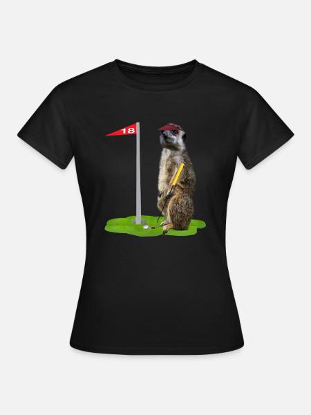 Golf-Erdmännchen - Frauen T-Shirt - Schwarz