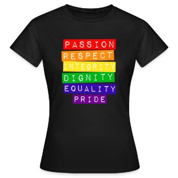 Fierté LGBT gay homosexuel mariage homosexuel - T-shirt Femme - noir - Devant - AI Model Female 172 dark (172cm)