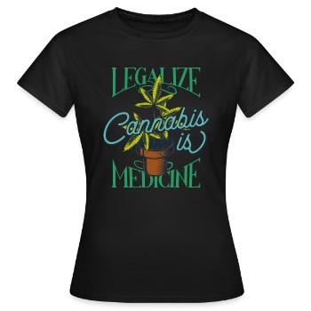 Smoke weed everyday - Women's T-Shirt - black - Front - AI Model Female 172 dark (172cm)