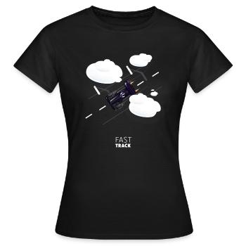 Fast Track Partie 1 - T-shirt Femme - noir - Devant - AI Model Female 172 dark (172cm)
