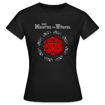 Der Meister der Wuerfel - Frauen T-Shirt - Schwarz - Vorne - AI Model Female 172 dark (172cm)