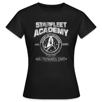 Star Trek Discovery Starfleet Academy - Frauen T-Shirt - Schwarz - Vorne - AI Model Female 172 dark (172cm)