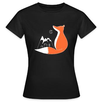 Idée de cadeau de réchauffement global de protection de l'environnement Fox - T-shirt Femme - noir - Devant - AI Model Female 172 dark (172cm)