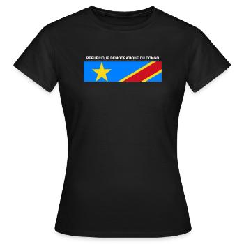 Die Demokratische Republik Kongo - Frauen T-Shirt - Schwarz - Vorne - AI Model Female 172 dark (172cm)