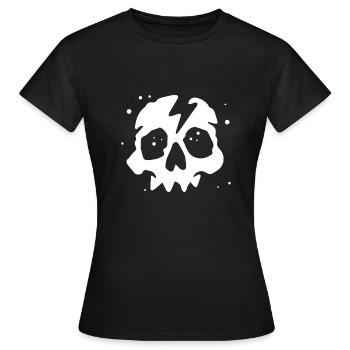 Crâne de foudre - T-shirt Femme - noir - Devant - AI Model Female 172 dark (172cm)