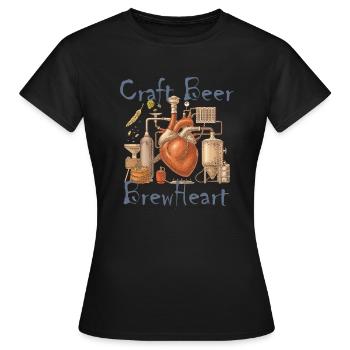 Brew heart - Women's T-Shirt - black - Front - AI Model Female 172 dark (172cm)