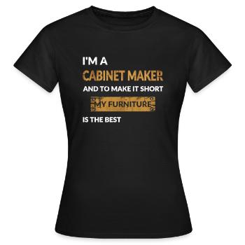 Menuisiers menuisiers menuisiers - T-shirt Femme - noir - Devant - AI Model Female 172 dark (172cm)