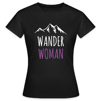 Randonnée Woman randonnée randonnées alpines - T-shirt Femme - noir - Devant - AI Model Female 172 dark (172cm)