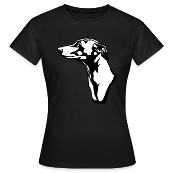 greyhound BACKGROUND - Frauen T-Shirt - Schwarz - Vorne - AI Model Female 172 dark (172cm)