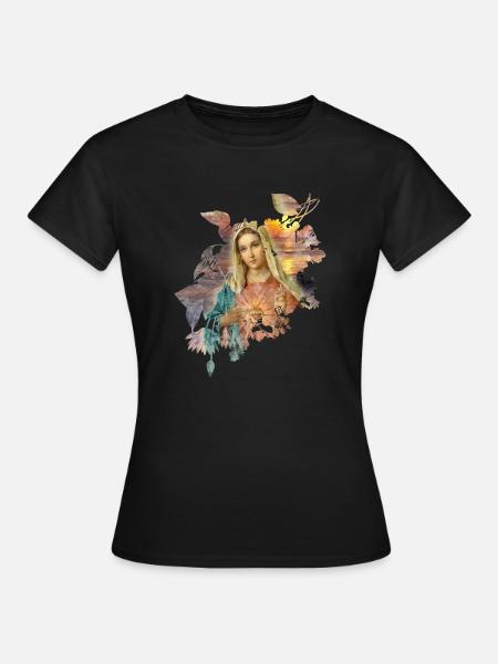 Maria Madona-Maria-Mutter Jesu - Frauen T-Shirt - Schwarz