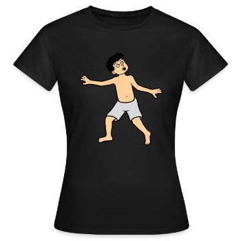 Junge hat angst - Frauen T-Shirt - Schwarz - Vorne - AI Model Female 172 dark (172cm)