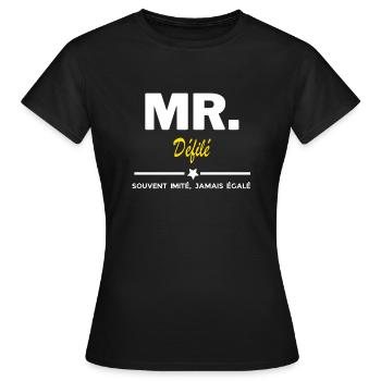 MR. souvent imité, jamais égalé Défilé - T-shirt Femme - noir - Devant - AI Model Female 172 dark (172cm)