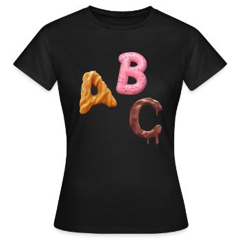 A B C - Women's T-Shirt - black - Front - AI Model Female 172 dark (172cm)