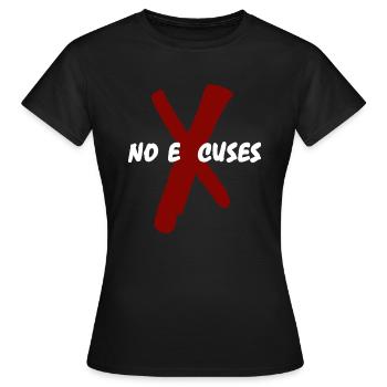 Erhebe dich über die Ausreden - Frauen T-Shirt - Schwarz - Vorne - AI Model Female 172 dark (172cm)