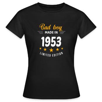 Bad boy made in 1953 - Women's T-Shirt - black - Front - AI Model Female 172 dark (172cm)