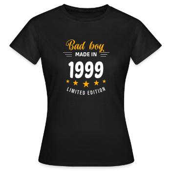 Bad boy made in 1999 - Women's T-Shirt - black - Front - AI Model Female 172 dark (172cm)