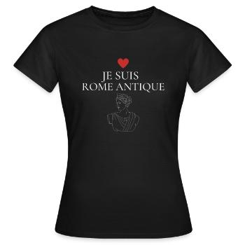 Je suis Rome antique blanc - T-shirt Femme - noir - Devant - AI Model Female 172 dark (172cm)
