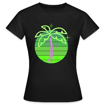 Neonpalme - Frauen T-Shirt - Schwarz - Vorne - AI Model Female 172 dark (172cm)