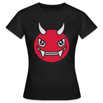 Devil Monster Design Face - T-shirt Femme - noir - Devant - AI Model Female 172 dark (172cm)