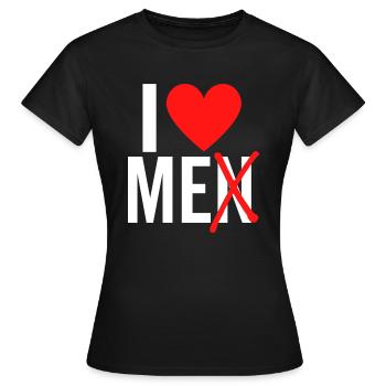 J’aime les hommes Je m’aime - T-shirt Femme - noir - Devant - AI Model Female 172 dark (172cm)