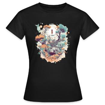 Eine surreale Welt - Frauen T-Shirt - Schwarz - Vorne - AI Model Female 172 dark (172cm)