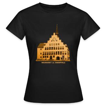 Neumarkt Town Hall Upper Palatinate Bavaria - Women's T-Shirt - black - Front - AI Model Female 172 dark (172cm)