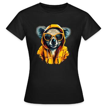 Streetstyle-Koalabär | Koala-Liebhaber - Frauen T-Shirt - Schwarz - Vorne - AI Model Female 172 dark (172cm)