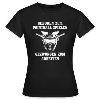 Paintball Airsoft - Frauen T-Shirt - Schwarz - Vorne - AI Model Female 172 dark (172cm)