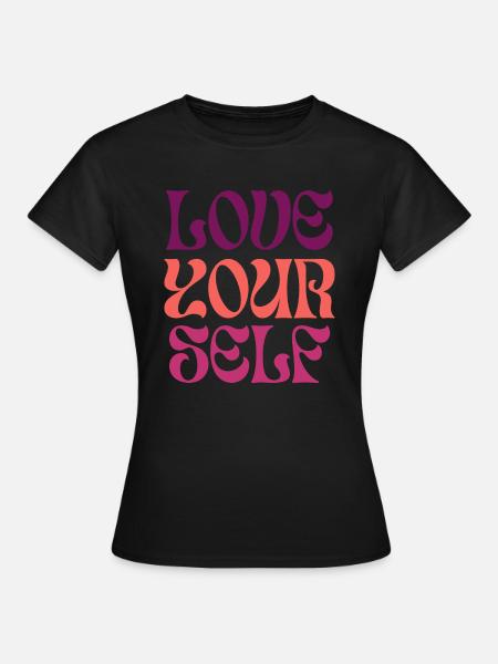 aime toi toi-même - T-shirt Femme - noir