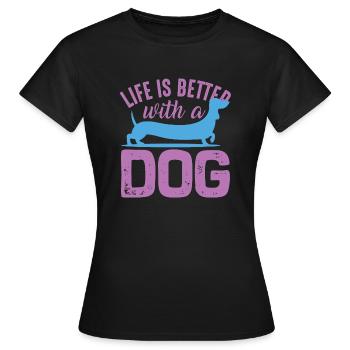 PawPrint Couture - Frauen T-Shirt - Schwarz - Vorne - AI Model Female 172 dark (172cm)