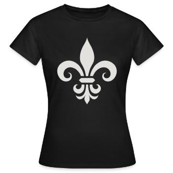 Charme de Fleur de Lis - T-shirt Femme - noir - Devant - AI Model Female 172 dark (172cm)