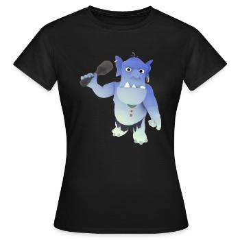 Prehistoric man - Women's T-Shirt - black - Front - AI Model Female 172 dark (172cm)