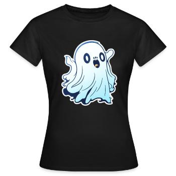 Gespenst - Frauen T-Shirt - Schwarz - Vorne - AI Model Female 172 dark (172cm)