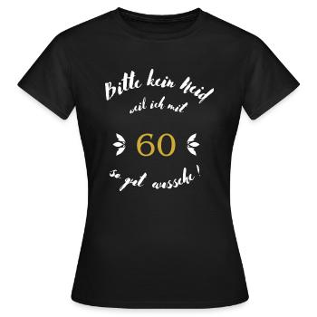 60er weiß - Frauen T-Shirt - Schwarz - Vorne - AI Model Female 172 dark (172cm)
