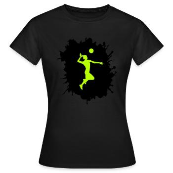 handball klecks - Frauen T-Shirt - Schwarz - Vorne - AI Model Female 172 dark (172cm)