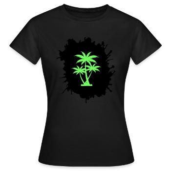 palmen klecks - Frauen T-Shirt - Schwarz - Vorne - AI Model Female 172 dark (172cm)