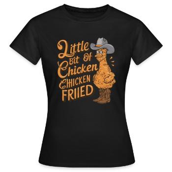 Un peu de poulet frit - T-shirt Femme - noir - Devant - AI Model Female 172 dark (172cm)