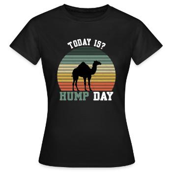 Heute ist Hump Day Camel Funny Hump Day - Frauen T-Shirt - Schwarz - Vorne - AI Model Female 172 dark (172cm)