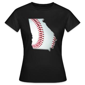 Géorgie (États-Unis) | Vrai baseball | Carte - T-shirt Femme - noir - Devant - AI Model Female 172 dark (172cm)