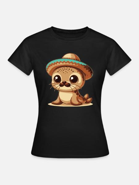 Bébé phoque - T-shirt Femme - noir
