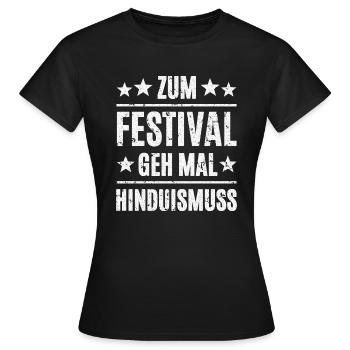 Festival de l’hindouisme - T-shirt Femme - noir - Devant - AI Model Female 172 dark (172cm)