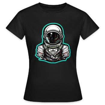Astronaute - T-shirt Femme - noir - Devant - AI Model Female 172 dark (172cm)