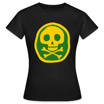 Crâne et os - T-shirt Femme - noir - Devant - AI Model Female 172 dark (172cm)