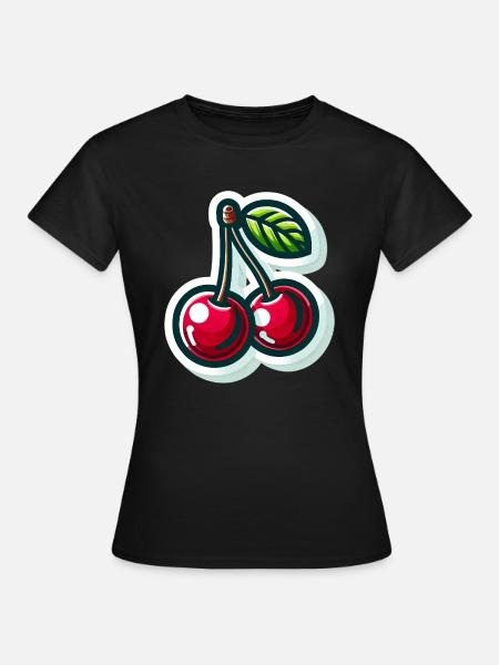 Cherry - Frauen T-Shirt - Schwarz