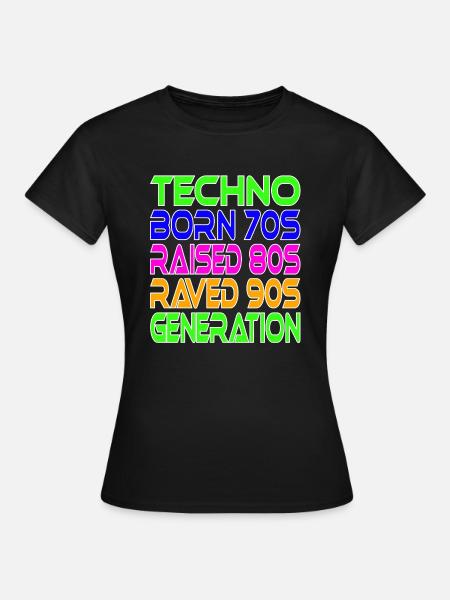 Techno Generation - Frauen T-Shirt - Schwarz